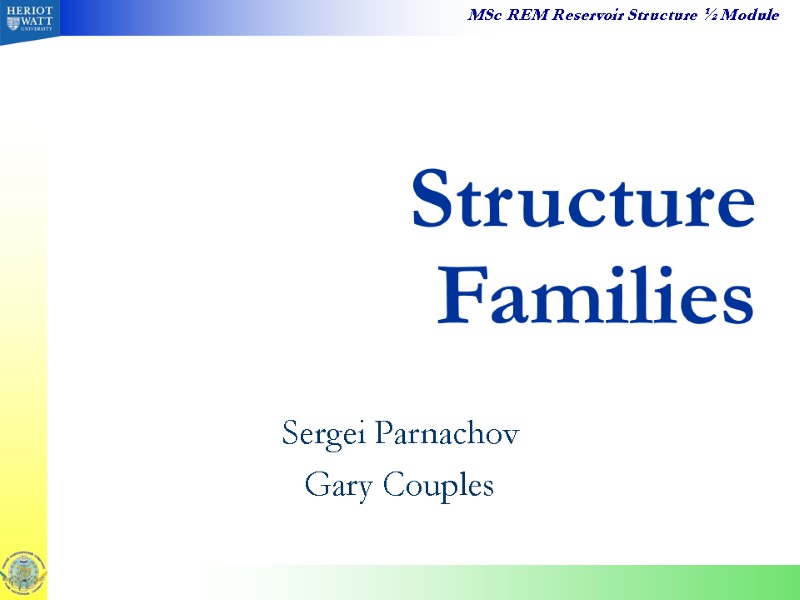 Structure Families Sergei Parnachov Gary Couples